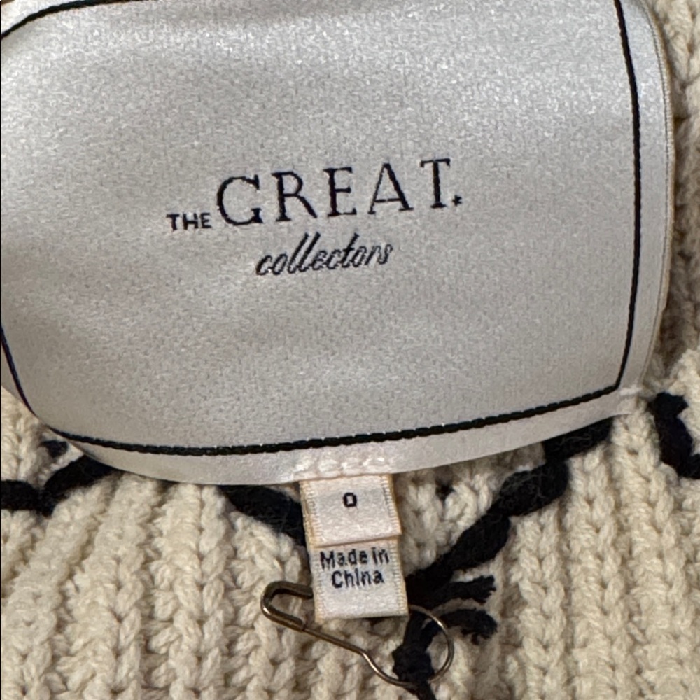 The Great. NWT The Horse Lodge Cardigan. Open cardigan with horse motif - Picture 7 of 12